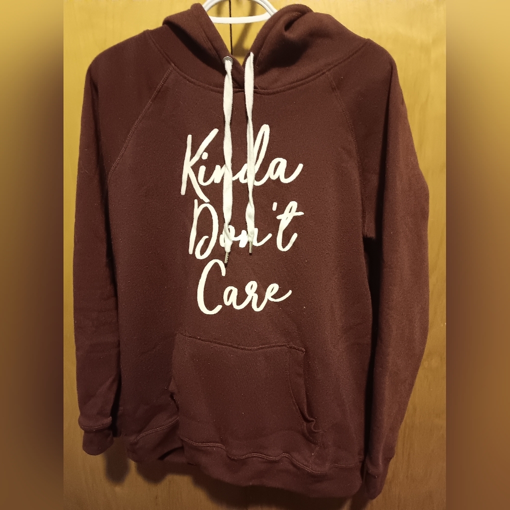 Burgundy Graphic Ardene Hoodie Size XL - Picture 2 of 7